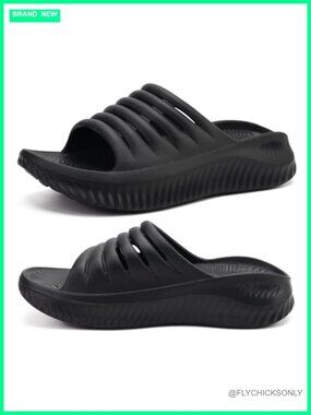 Recovery Sandals with Arch Support - Sport Slides, Orthotic Cushion Open Toe
